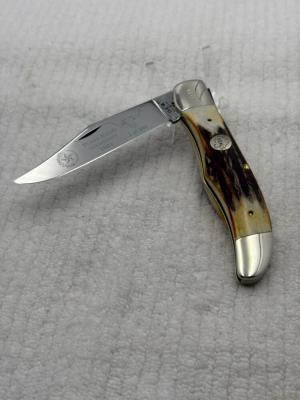 Case XX USA 9 Dot 1981 5165 SSP 1 Blade Knife With Stag Handles (59)