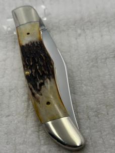 Case XX USA 9 Dot 1981 5165 SSP 1 Blade Knife With Stag Handles (59)