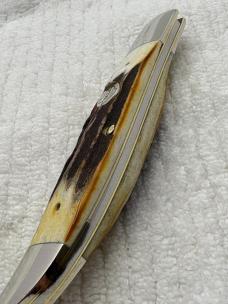 Case XX USA 9 Dot 1981 5165 SSP 1 Blade Knife With Stag Handles (59)