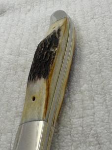 Case XX USA 9 Dot 1981 5165 SSP 1 Blade Knife With Stag Handles (59)