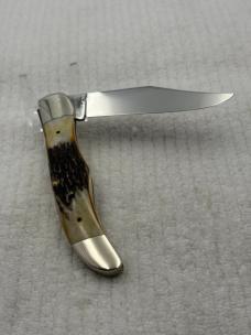 Case XX USA 9 Dot 1981 5165 SSP 1 Blade Knife With Stag Handles (59)