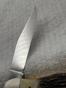Case XX USA 9 Dot 1981 5165 SSP 1 Blade Knife With Stag Handles (59)