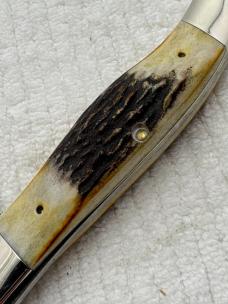 Case XX USA 9 Dot 1981 5165 SSP 1 Blade Knife With Stag Handles (59)