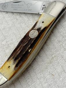 Case XX USA 9 Dot 1981 5165 SSP 1 Blade Knife With Stag Handles (59)