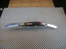 SCHRADE OLD TIMER 858OT LUMBERJACK VINTAGE U.S.A. CARBON STEEL BLADES UNUSED POCKET KNIFE W/SHEATH