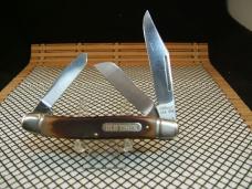 SCHRADE OLD TIMER 858OT LUMBERJACK VINTAGE U.S.A. CARBON STEEL BLADES UNUSED POCKET KNIFE W/SHEATH