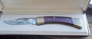 Buck 110 USA Custom Knife Harley Davidson 