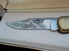 Buck 110 USA Custom Knife Harley Davidson 