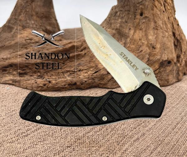Stanley Folding Pocket Tactical Knife 3" Plain Blade 7.5 Open Length EDC (179) Stanley Folding Pocket Tactical Knife 3" Plain Blade 7.5 Open Length EDC (179)