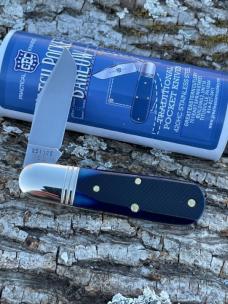 GEC ** 251125-SS NAVY BLUE SAWCUT BONE WATCH POCKET BARLOW