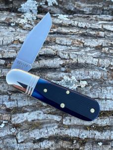 GEC ** 251125-SS NAVY BLUE SAWCUT BONE WATCH POCKET BARLOW