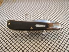 SCHRADE OLD TIMER 97OT BUZZSAW TRAPPER VINTAGE U.S.A. CARBON STEEL BLADE POCKET KNIFE WITH SHEATH