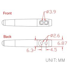 CIVIVI-Flamed Titanium Pocket Clips, NO Screws Included, 50MM 55MM Clip