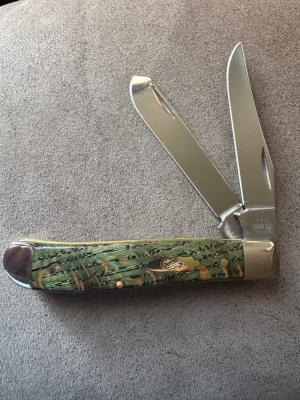 Case Green Curly Oak Mini Trapper