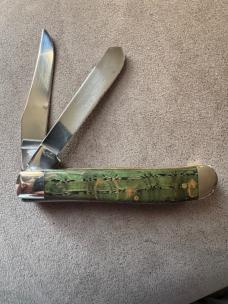 Case Green Curly Oak Mini Trapper