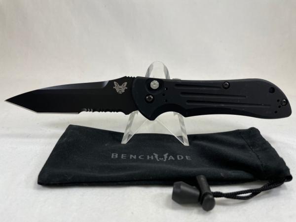 BENCHMADE USA 9100SBT Black Partially Serrated Tanto Stryker Auto BENCHMADE USA 9100SBT Black Partially Serrated Tanto Stryker Auto
