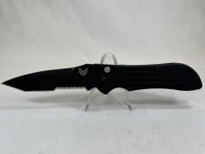 BENCHMADE USA 9100SBT Black Partially Serrated Tanto Stryker Auto