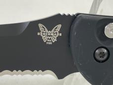 BENCHMADE USA 9100SBT Black Partially Serrated Tanto Stryker Auto