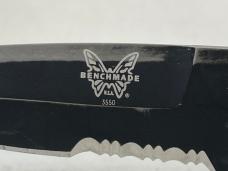 BENCHMADE USA 3550BLK Black Partially Serrated Pardue Auto