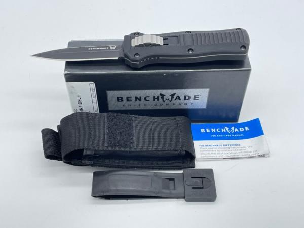 BENCHMADE USA 3350BK McHenry Black Coated D2 OTF Auto Mini-Infidel w/ OMP Box BENCHMADE USA 3350BK McHenry Black Coated D2 OTF Auto Mini-Infidel w/ OMP Box