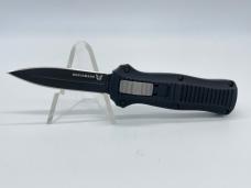 BENCHMADE USA 3350BK McHenry Black Coated D2 OTF Auto Mini-Infidel w/ OMP Box
