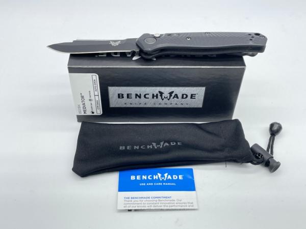 2019 BENCHMADE USA 8551BK S90V G10 Button Lock Auto Mediator w/ OMP Box 2019 BENCHMADE USA 8551BK S90V G10 Button Lock Auto Mediator w/ OMP Box