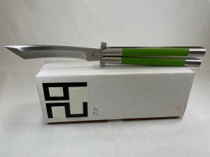 29 KNIVES Custom Neon Green Tanto Kampilan Shank Balisong Butterfly w/ OMP Box