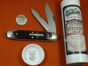 Great Eastern Cutlery GEC Purple Sage Jigged Bone Jumbo Stockpen Jack Knife NIT 541225 Made In USA