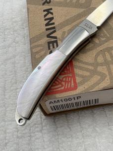 Al Mar AM1001P Osprey 1 Blade Pearl Lock Back Made In Japan Discontinued