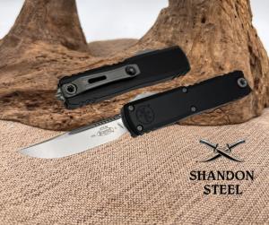Microtech UTX-85 Gen IV w/ Black Handle & Stonewash S/E M390MK 12314-10