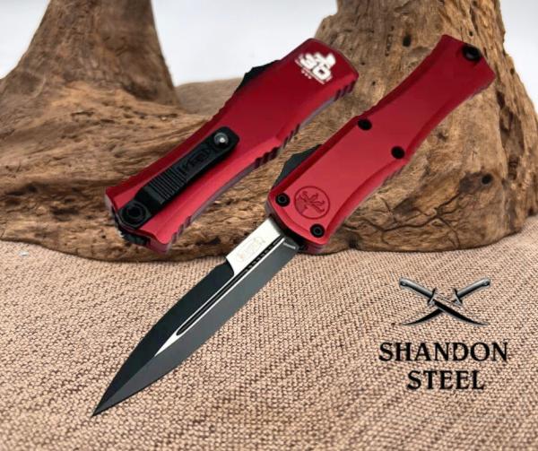 Microtech Knives Mini Hera 30th Anniversary Black Bayonet M390MK w/ Merlot Handle 1701M-1MR30 Microtech Knives Mini Hera 30th Anniversary Black Bayonet M390MK w/ Merlot Handle 1701M-1MR30