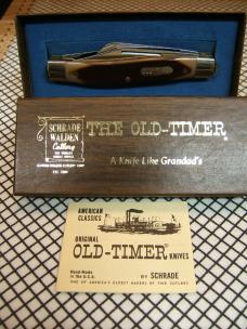 SCHRADE OLD TIMER 8OT SR. STOCKMAN VINTAGE USA CARBON STEEL NEW IN BOX, SLEEVE, & PAPER POCKET KNIFE
