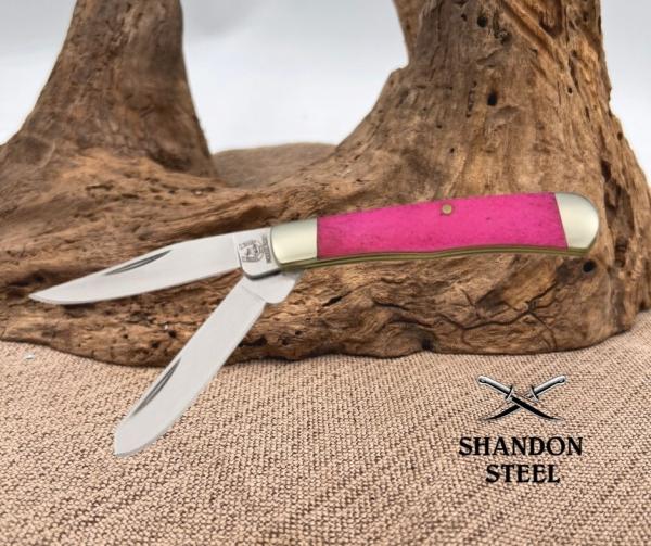 Rough Ryder 2" Tiny Trapper Smooth Pink Bone Handles with Lanyard Loop RR839 Rough Ryder 2" Tiny Trapper Smooth Pink Bone Handles with Lanyard Loop RR839