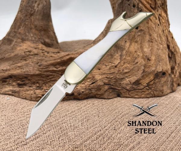 Rough Rider Mini Lady’s Leg Folding Pocket Knife White Pearl Handles RR938 Rough Rider Mini Lady’s Leg Folding Pocket Knife White Pearl Handles RR938