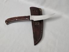 VINTAGE *RARE* J.D. ROBERTSON R.S.A. E1 CUSTOM FIXED BLADE KNIFE W/CUSTOM LEATHER SHEATH!