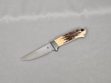 VINTAGE *RARE* BOB LUM CUSTOM FIXED BLADE STAG HANDLE HUNTING KNIFE!