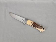 VINTAGE *RARE* BOB LUM CUSTOM FIXED BLADE STAG HANDLE HUNTING KNIFE!