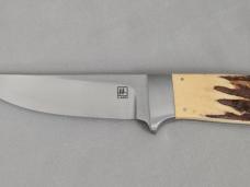 VINTAGE *RARE* BOB LUM CUSTOM FIXED BLADE STAG HANDLE HUNTING KNIFE!