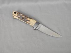 VINTAGE *RARE* BOB LUM CUSTOM FIXED BLADE STAG HANDLE HUNTING KNIFE!