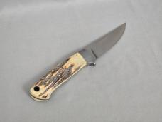 VINTAGE *RARE* BOB LUM CUSTOM FIXED BLADE STAG HANDLE HUNTING KNIFE!