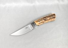 *RARE* LEROY BESIC HEMET, CA CUSTOM FIXED BLADE STAG HANDLE HUNTING KNIFE!