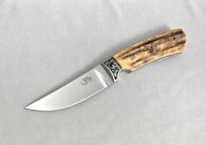 *RARE* LEROY BESIC HEMET, CA CUSTOM FIXED BLADE STAG HANDLE HUNTING KNIFE!