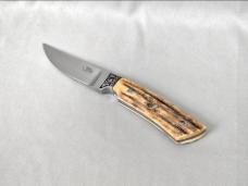 *RARE* LEROY BESIC HEMET, CA CUSTOM FIXED BLADE STAG HANDLE HUNTING KNIFE!
