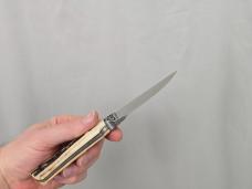 *RARE* LEROY BESIC HEMET, CA CUSTOM FIXED BLADE STAG HANDLE HUNTING KNIFE!