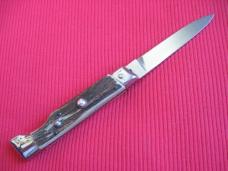 Vintage Italian STAG 8" Slant Bolster Switchblade Knife