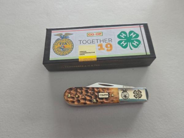 Case XX 2019 Tennessee Farmers Co-Op FFA 4-H Barlow Knife Case XX 2019 Tennessee Farmers Co-Op FFA 4-H Barlow Knife