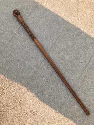 Vintage, RARE, Hand-Carved Australian KIWI Bird Walking Stick/Cane