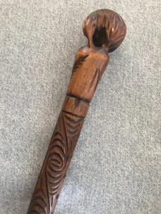 Vintage, RARE, Hand-Carved Australian KIWI Bird Walking Stick/Cane