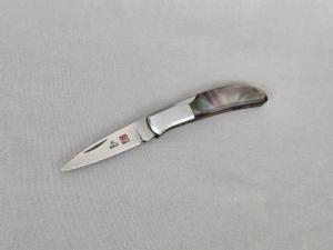 Vintage *RARE* AL MAR SEKI, JAPAN Mini Osprey Pocket Knife w/Abalone Handle Scales!