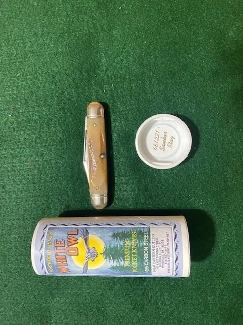 GEC NORTHFIELD 681221 WHITE OWL EDITIONSTAG OR COWHIDE JIGGED BONE GEC NORTHFIELD 681221 WHITE OWL EDITIONSTAG OR COWHIDE JIGGED BONE